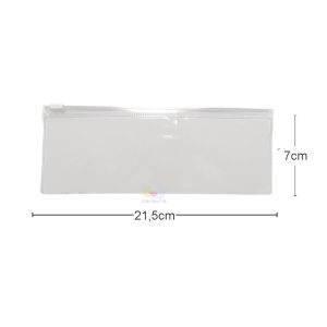 Organizador Estojo Necessaire Pvc Cristal  7x21,5cm