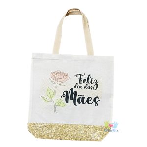 Sacola Ecobag com barra Glitter